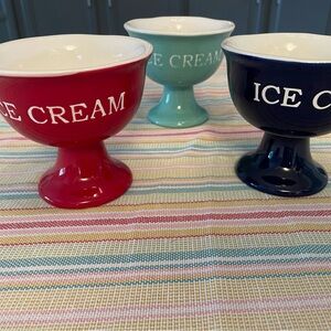 Colorful Ice Cream Bowls Set